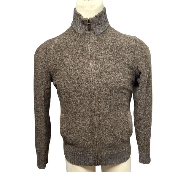 Black Brown 1826  Lamb’s Wool Blend Men’s Zip Up Sweater Light BrownFall Winter - Picture 1 of 10